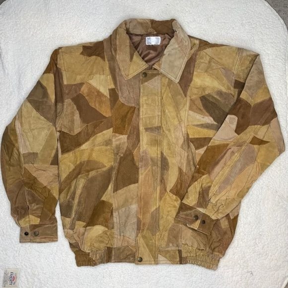 Other - Patchwork Suede Leather Jacket- Size XXL